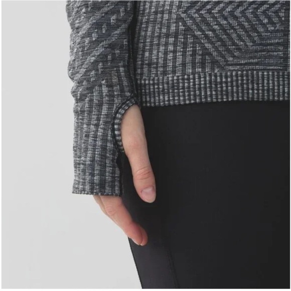 Lululemon Rest Less Pullover Long Sleeve in Heathered Black Large athletic gray - Picture 6 of 13